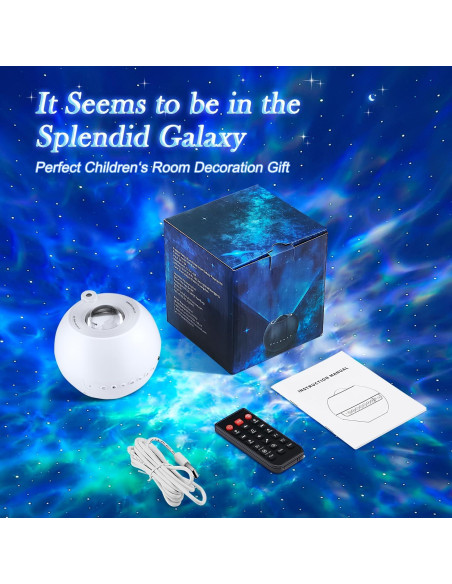 Proyector Galaxy 5 en 1 TK.CO. para Dormitorio, 15 Colores Proyector Galaxy 5 en 1 TK.CO. para Dormitorio, 15 Colores