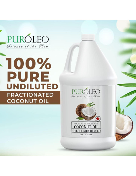 Aceite de Coco Fraccionado PUROLEO 1900 ML 100% Natural