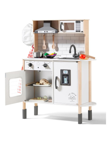 Cocina de Juguete de Madera Tiny Land con Luces y Sonidos