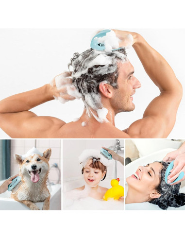 Masajeador de Cuero Cabelludo LISAAVO 3 en 1 Azul