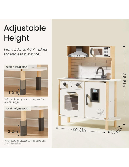 Cocina de Juguete de Madera Tiny Land con Luces y Sonidos Cocina de Juguete de Madera Tiny Land con Luces y Sonidos