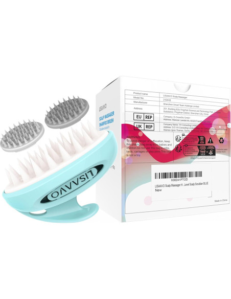 Masajeador de Cuero Cabelludo LISAAVO 3 en 1 Azul Masajeador de Cuero Cabelludo LISAAVO 3 en 1 Azul