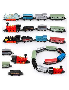 Hanaive 3 Juegos de Tren Miniatura Metal para Niños