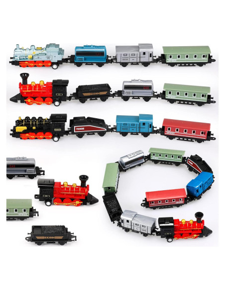 Hanaive 3 Juegos de Tren Miniatura Metal para Niños Hanaive 3 Juegos de Tren Miniatura Metal para Niños