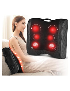 Masajeador de Espalda Boriwat R9 2-en-1 con Calor y 3 Intensidades