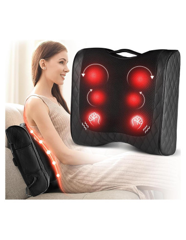 Masajeador de Espalda Boriwat R9 2-en-1 con Calor y 3 Intensidades