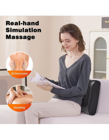 Masajeador de Espalda Boriwat R9 2-en-1 con Calor y 3 Intensidades