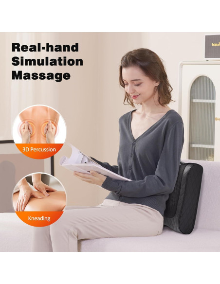 Masajeador de Espalda Boriwat R9 2-en-1 con Calor y 3 Intensidades