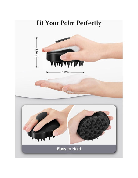 HEETA Cepillo Masajeador de Cuero Cabelludo 2 Pack - Suave