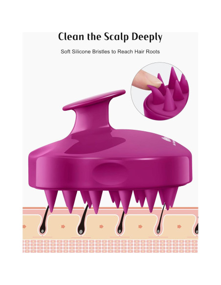 HEETA Cepillo Masajeador de Cuero Cabelludo 2 Pack - Suave