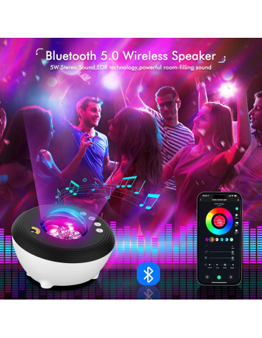 Proyector de Estrellas Galaxy con Altavoz Bluetooth 5.0