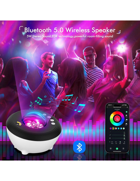 Proyector de Estrellas Galaxy con Altavoz Bluetooth 5.0