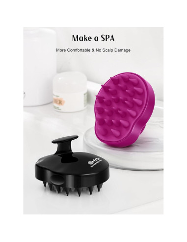 HEETA Cepillo Masajeador de Cuero Cabelludo 2 Pack - Suave