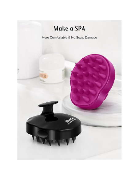 HEETA Cepillo Masajeador de Cuero Cabelludo 2 Pack - Suave