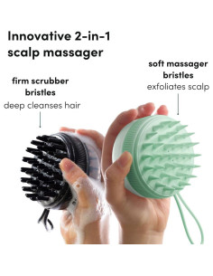 Masajeador de cuero cabelludo Fancii Menta, cepillo higiénico 2