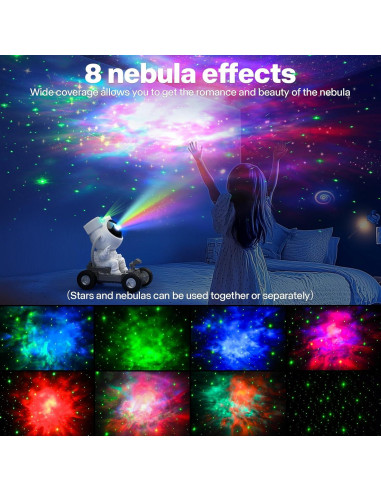 Proyector de Nebulosa Astronauta FLITI TG-006 360 con Temporizador