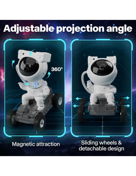 Proyector de Nebulosa Astronauta FLITI TG-006 360 con Temporizador