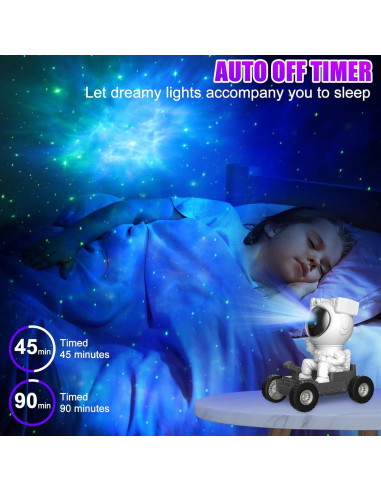 Proyector de Nebulosa Astronauta FLITI TG-006 360 con Temporizador