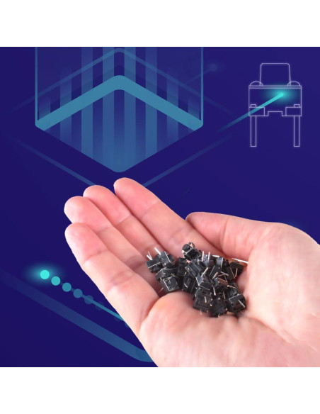 Interruptor Táctil 2 Pines YOUFEN 6x6x5mm 100 Pcs DC 12V