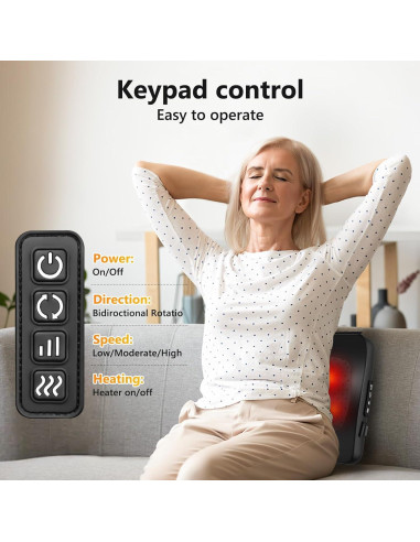 Masajeador de Espalda y Cuello Shiatsu iKristin con Calor
