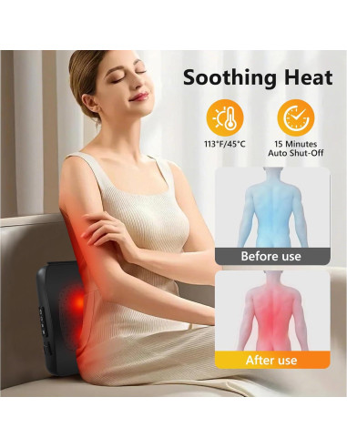 Masajeador de Espalda y Cuello Shiatsu iKristin con Calor