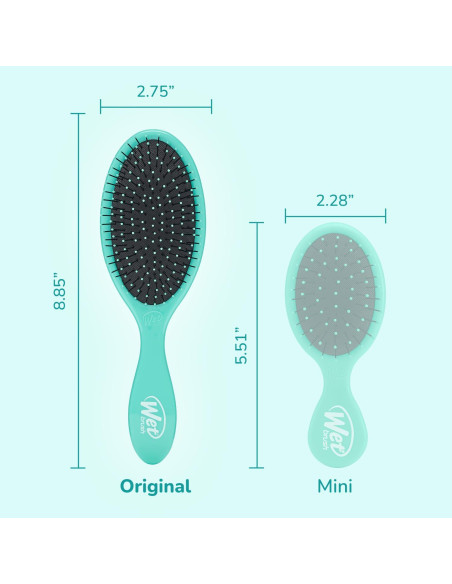 Cepillo Desenredante Wet Brush Aqua Cerdas Suaves 1 Cuenta