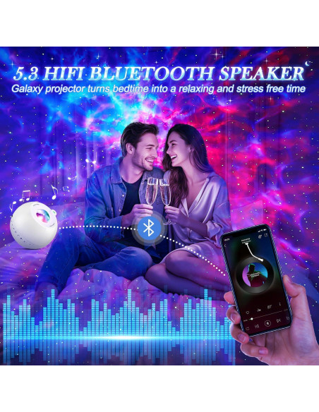Proyector de Estrellas PIKOY con Altavoz Bluetooth y 15 Colores