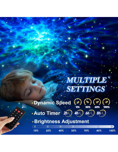 Proyector de Estrellas PIKOY con Altavoz Bluetooth y 15 Colores