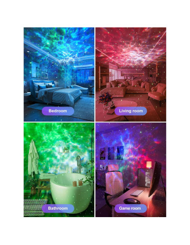 Proyector de Estrellas PIKOY con Altavoz Bluetooth y 15 Colores