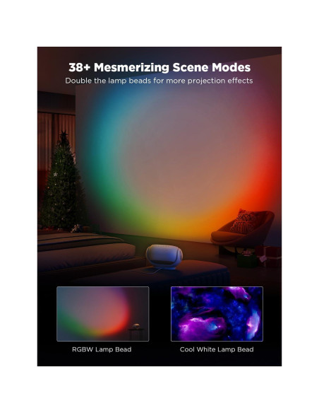 Proyector de Estrellas Govee H6092, Luz Galáctica RGB, 38 Modos