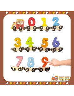 Juego de Tren de Números Woodenfun 29.97x21.5cm Rojo 2