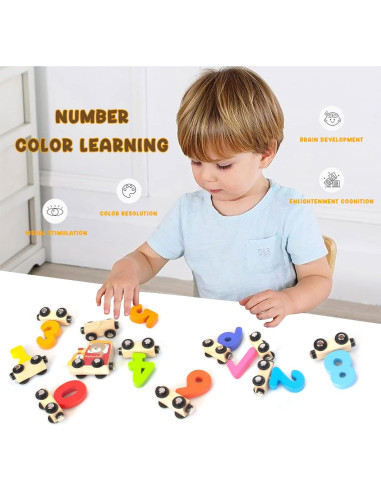 Juego de Tren de Números Woodenfun 29.97x21.5cm Rojo