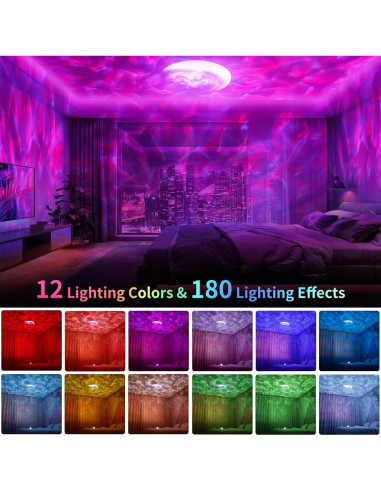 Proyector de Luz Nocturna LED Moredig Galaxy Multicolor