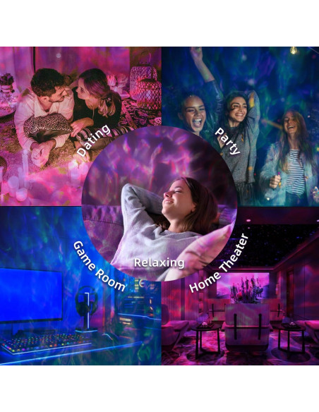 Proyector de Luz Nocturna LED Moredig Galaxy Multicolor