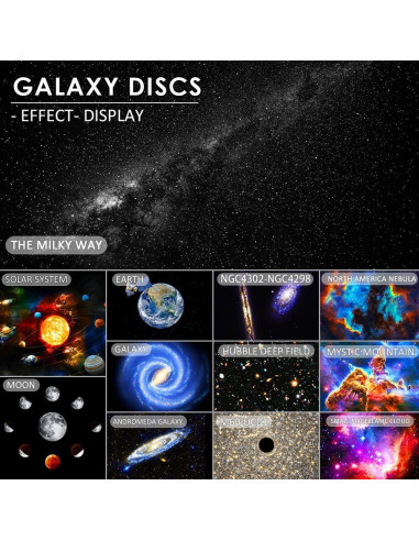 Proyector Estelar Galáctico SunBox con 12 Discos 4K HD