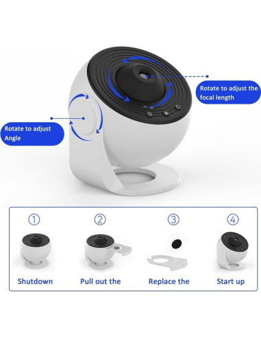 Proyector Estelar Galáctico SunBox con 12 Discos 4K HD
