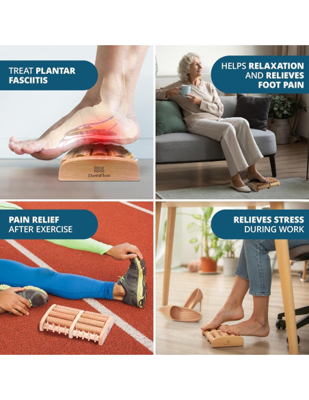 Rodillo de pies Theraflow para alivio de fascitis plantar