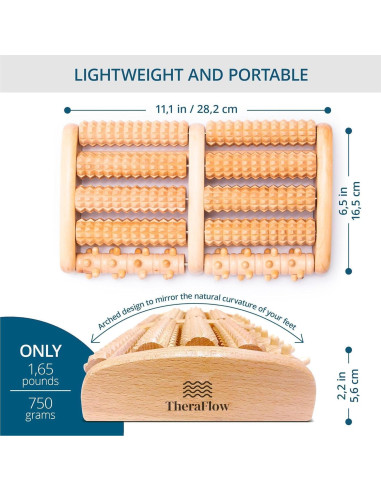 Rodillo de pies Theraflow para alivio de fascitis plantar