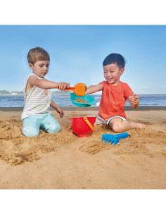 Conjunto de Juguetes de Arena Hape Beach Basics - Cubo, Pala, Rastrillo y Tamiz 2