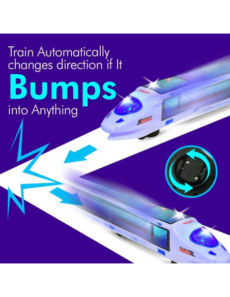 Tren Bala Eléctrico WolVol 3D con Luz y Música para Niños Tren Bala Eléctrico WolVol 3D con Luz y Música para Niños