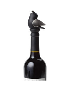Vertedor de Vino ChirpyTop Negro Cromo con Silbido 2