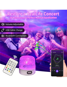 Lámpara Proyector de Luz de Olas Luminorthe Cube Bluetooth 2