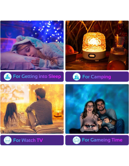 Lámpara Proyector de Luz de Olas Luminorthe Cube Bluetooth