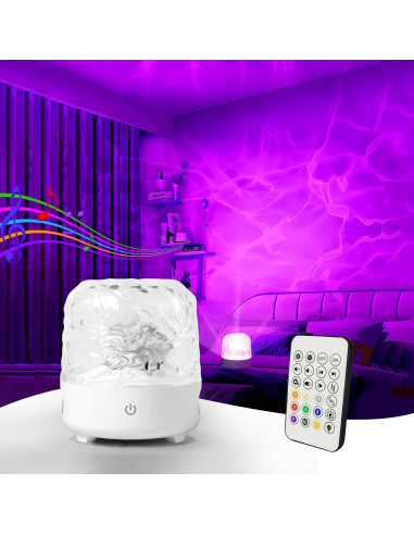 Lámpara Proyector de Luz de Olas Luminorthe Cube Bluetooth