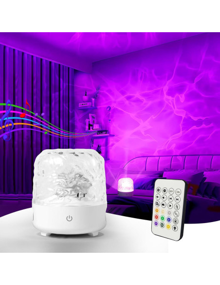Lámpara Proyector de Luz de Olas Luminorthe Cube Bluetooth