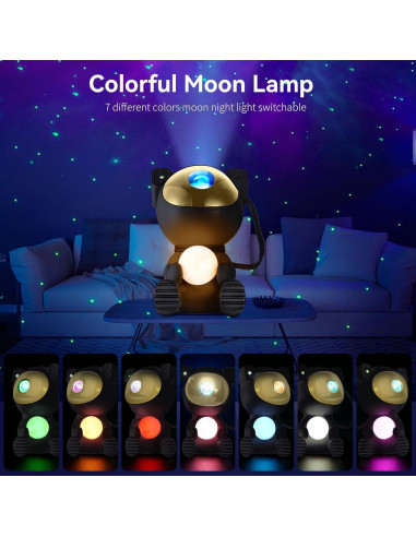 Proyector Galáctico Astronauta 2 en 1 con Control Remoto