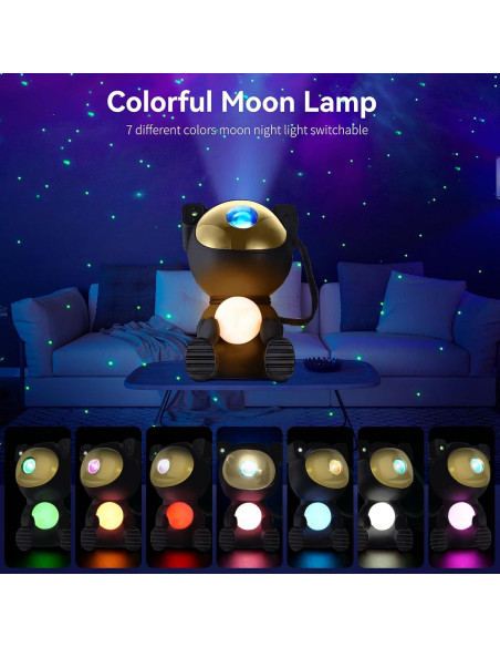 Proyector Galáctico Astronauta 2 en 1 con Control Remoto