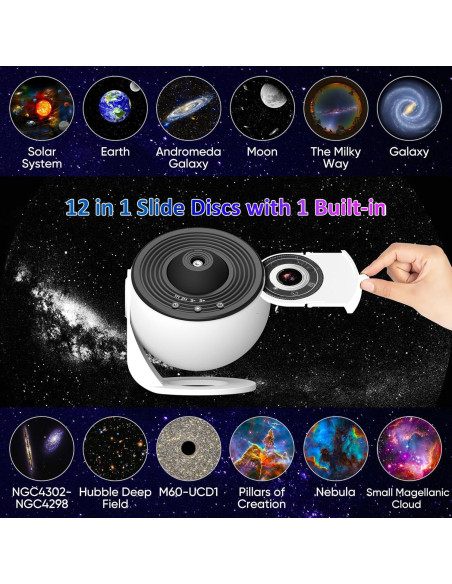 Proyector de Estrellas HD Xeefeel 13 en 1 con Temporizador