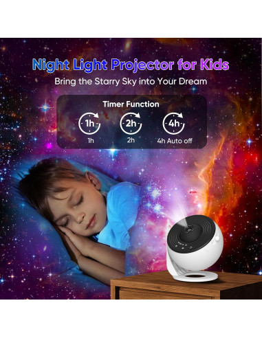 Proyector de Estrellas HD Xeefeel 13 en 1 con Temporizador