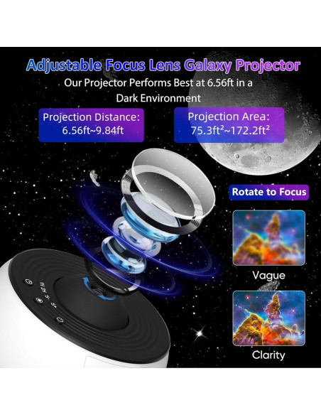 Proyector de Estrellas HD Xeefeel 13 en 1 con Temporizador